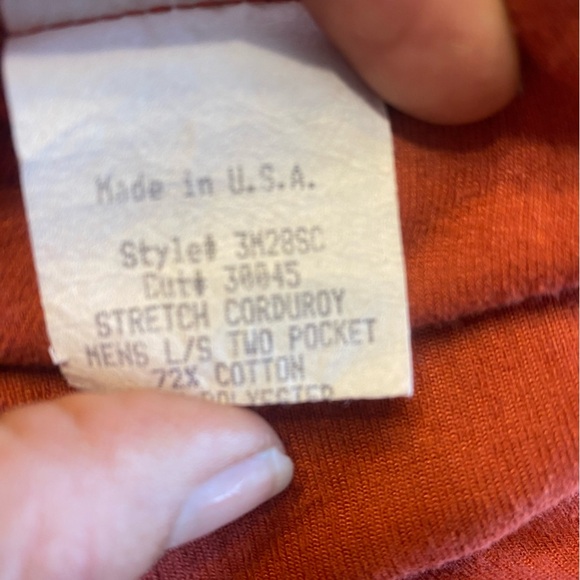 *True Grit* Rust button down stretch corduroy SOFT shirt jacket-Men’s SZ-Medium - Picture 7 of 8